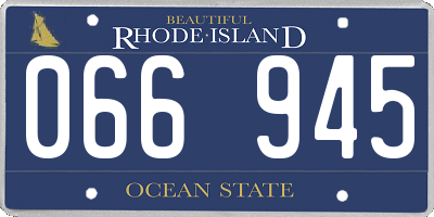 RI license plate 066945