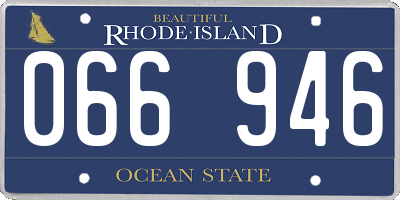 RI license plate 066946