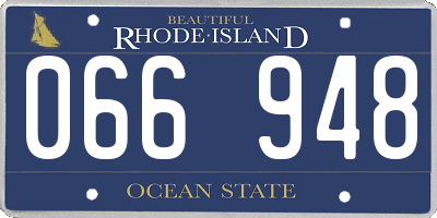 RI license plate 066948