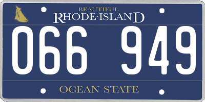 RI license plate 066949