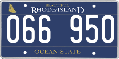 RI license plate 066950