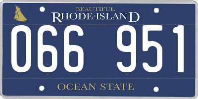 RI license plate 066951
