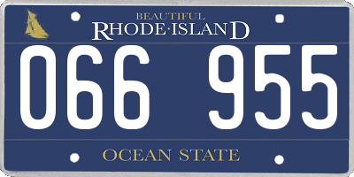 RI license plate 066955