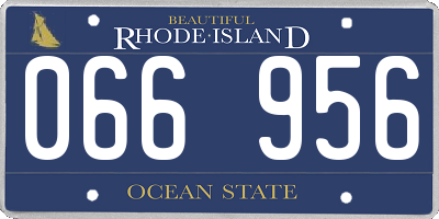RI license plate 066956