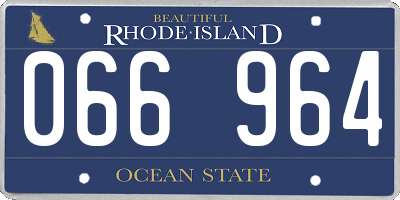 RI license plate 066964