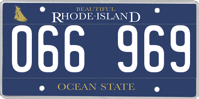 RI license plate 066969