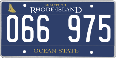 RI license plate 066975