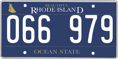 RI license plate 066979