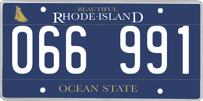RI license plate 066991