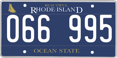 RI license plate 066995