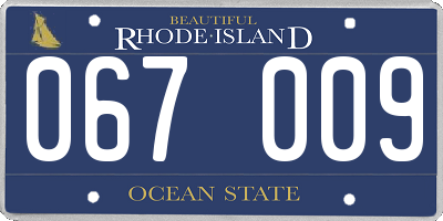 RI license plate 067009