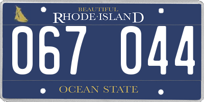 RI license plate 067044