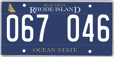 RI license plate 067046