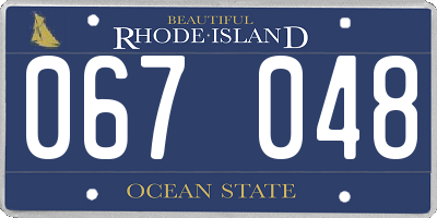 RI license plate 067048