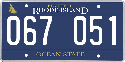 RI license plate 067051