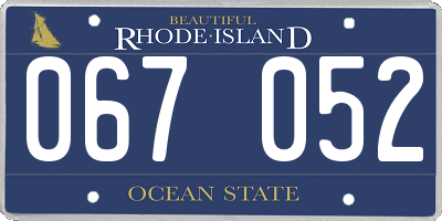 RI license plate 067052