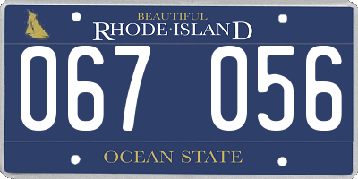 RI license plate 067056