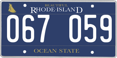 RI license plate 067059
