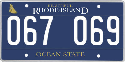 RI license plate 067069