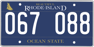 RI license plate 067088