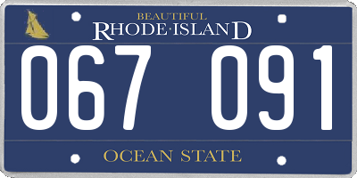 RI license plate 067091