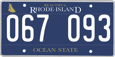 RI license plate 067093