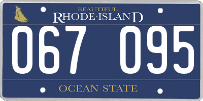 RI license plate 067095