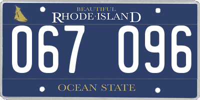 RI license plate 067096