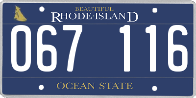 RI license plate 067116
