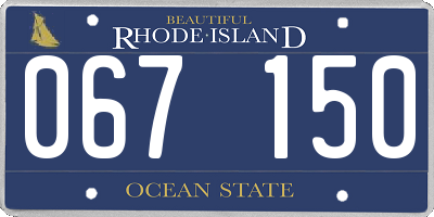 RI license plate 067150