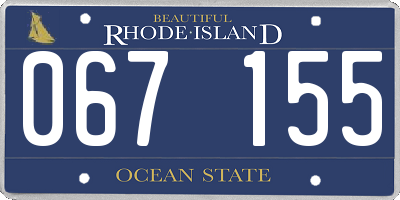 RI license plate 067155