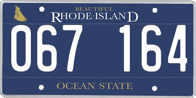 RI license plate 067164