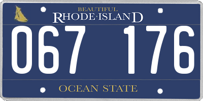 RI license plate 067176