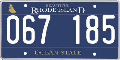 RI license plate 067185