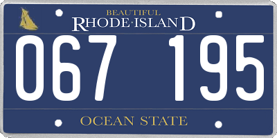 RI license plate 067195