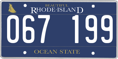 RI license plate 067199