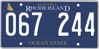 RI license plate 067244