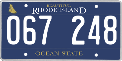RI license plate 067248