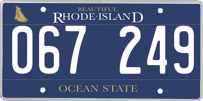 RI license plate 067249