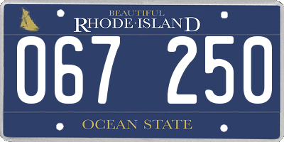 RI license plate 067250