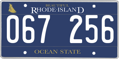 RI license plate 067256