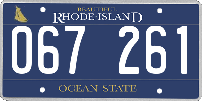 RI license plate 067261