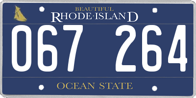 RI license plate 067264