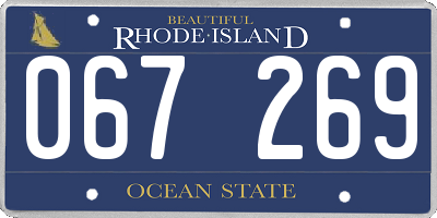 RI license plate 067269