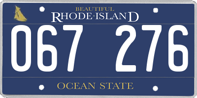 RI license plate 067276