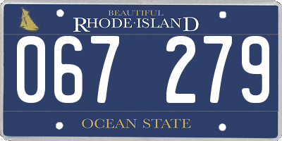 RI license plate 067279