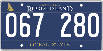 RI license plate 067280
