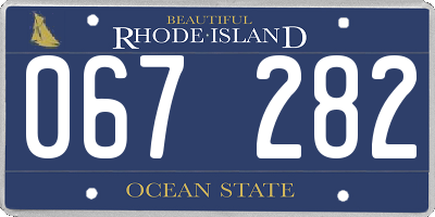 RI license plate 067282
