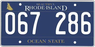 RI license plate 067286