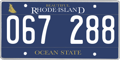RI license plate 067288
